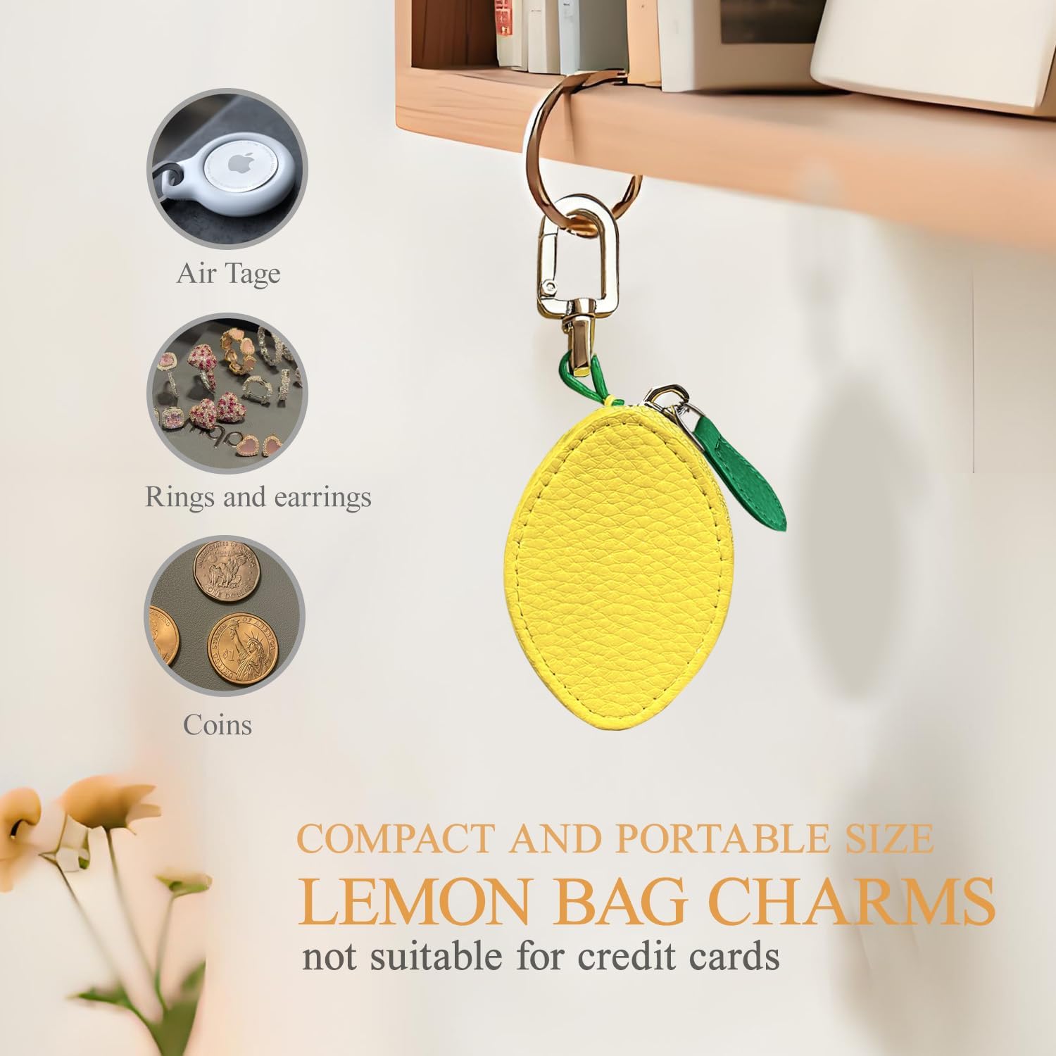 🍋 Mini Coin Purse – Cute Keychain Wallet for Girls